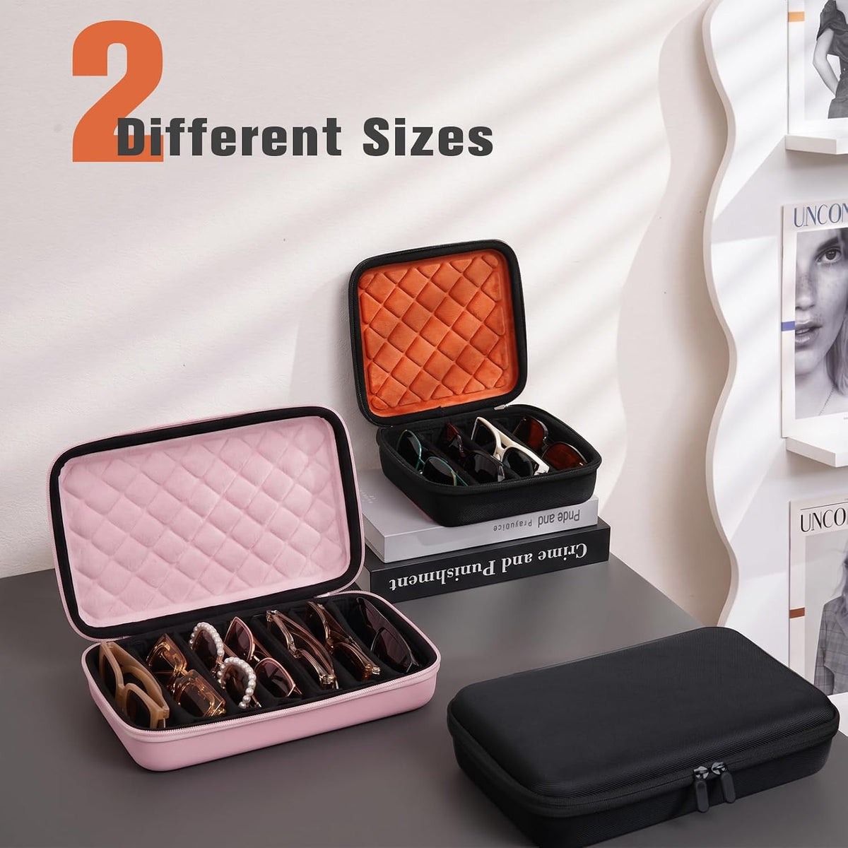 ProCase Hard Shell Travel Sunglasses Organizer, Portable Multiple Glasses Case for Travelling