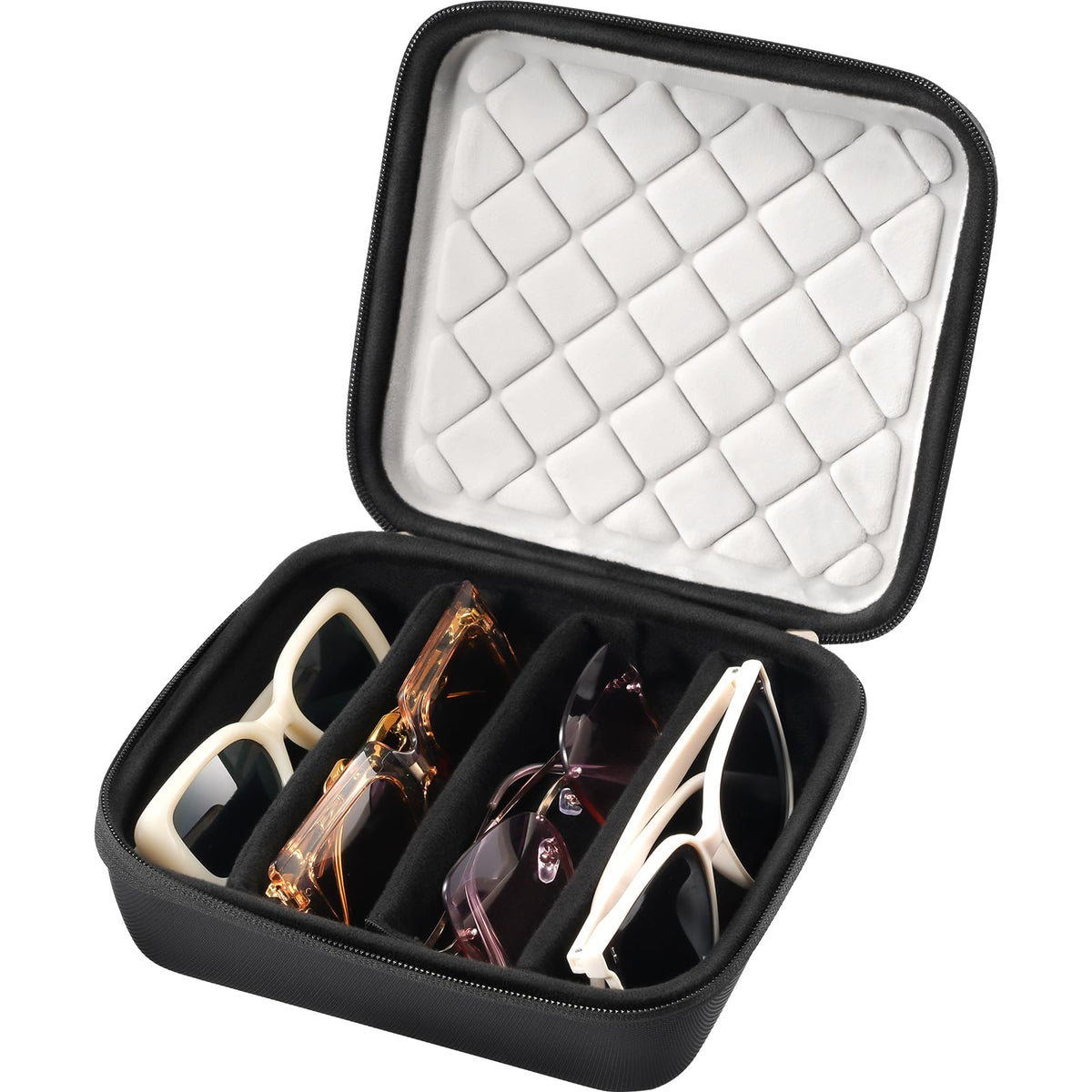 ProCase Hard Shell Travel Sunglasses Organizer, Portable Multiple Glasses Case for Travelling