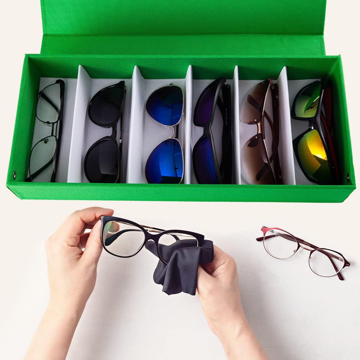 TRIUMPH VISION Multi Glasses Organizer Eyeglass Storage Sunglasses Case Box