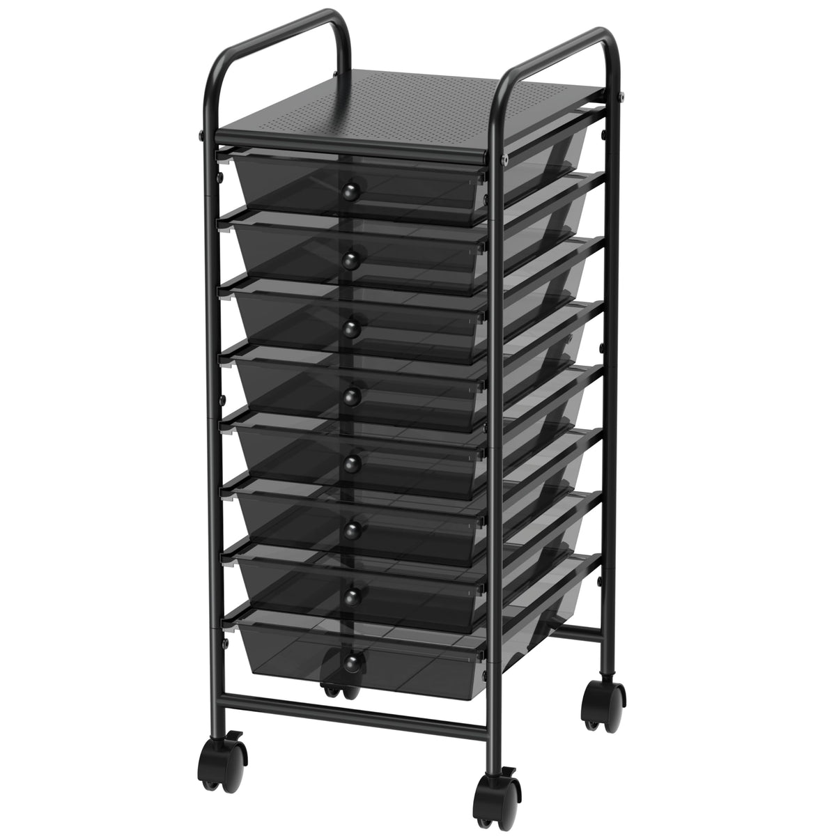 Simple Houseware 3 Drawers Rolling Utility Cart Art Craft Organizer, Chrome