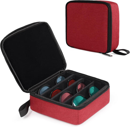 Bukere Travel Sunglasses Organizer Case, Adjustable Slot For Multiple Pairs, Portable Eyeglasses Storage Box for Men Women