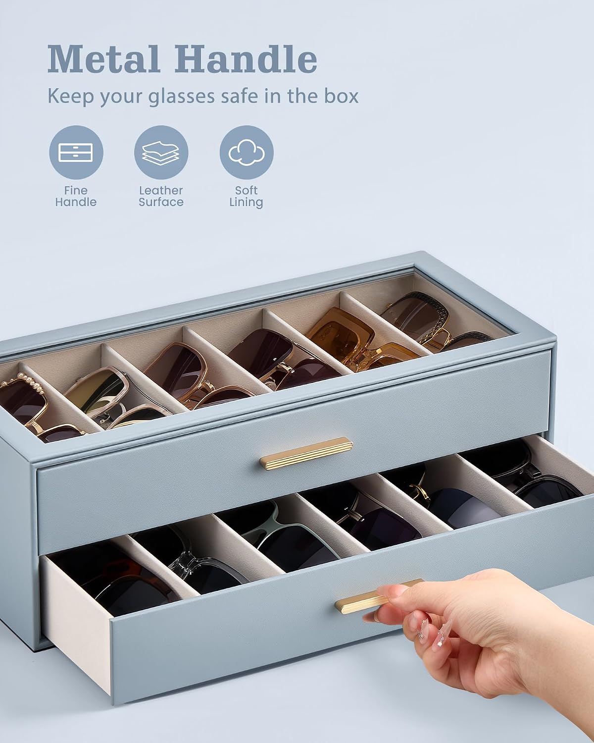 Lolalet Sunglasses Storage Box for Women
