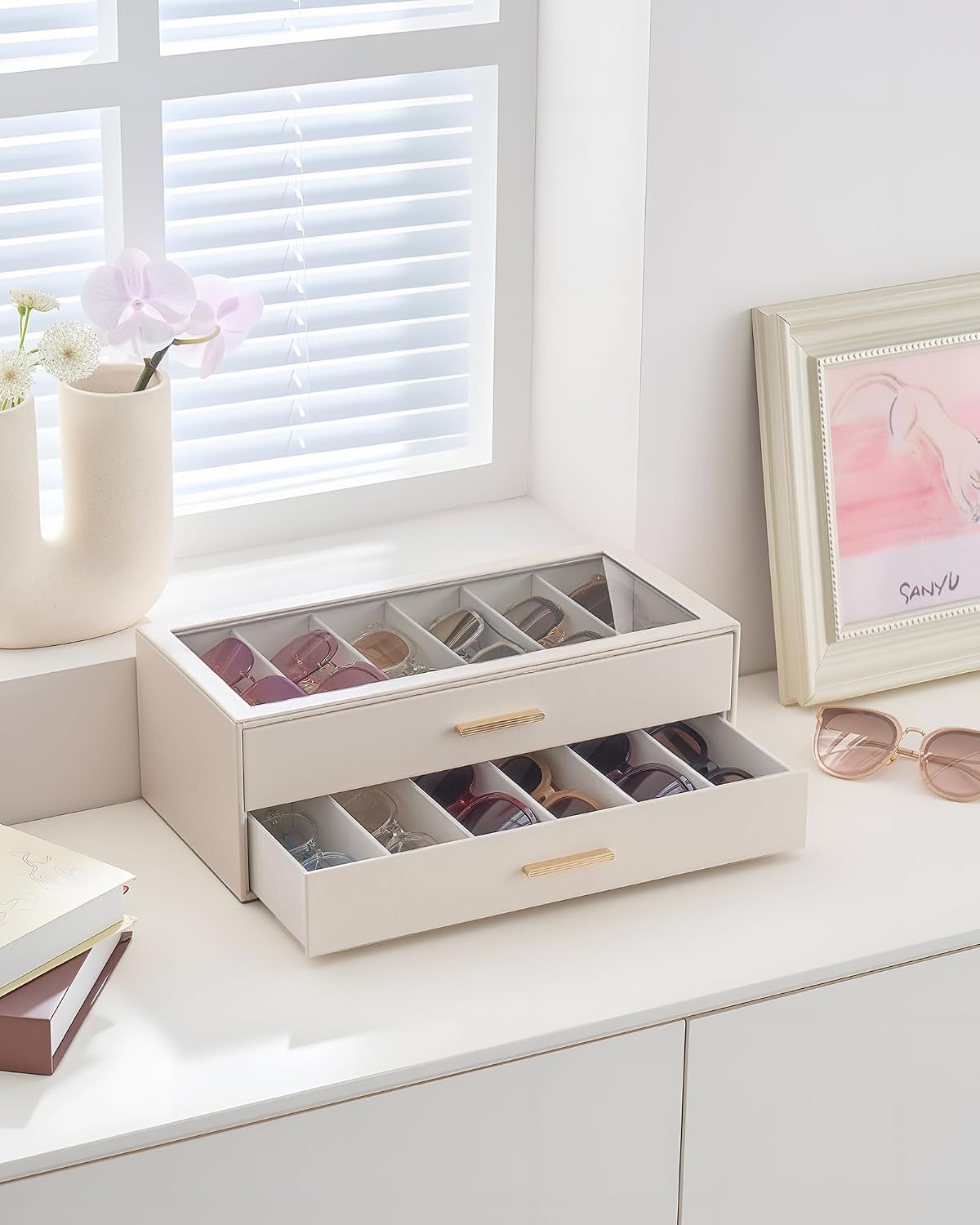 Lolalet Sunglasses Storage Box for Women