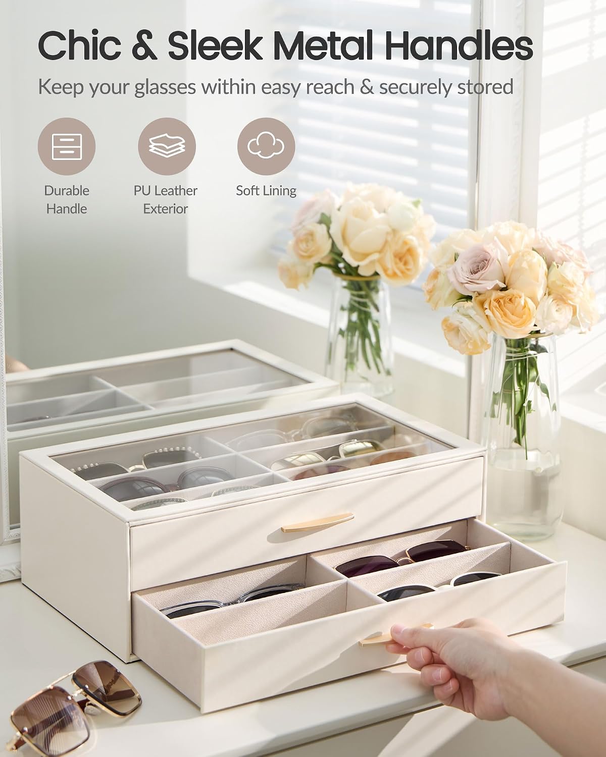 Lolalet Enlarged Sunglasses Organizer for women