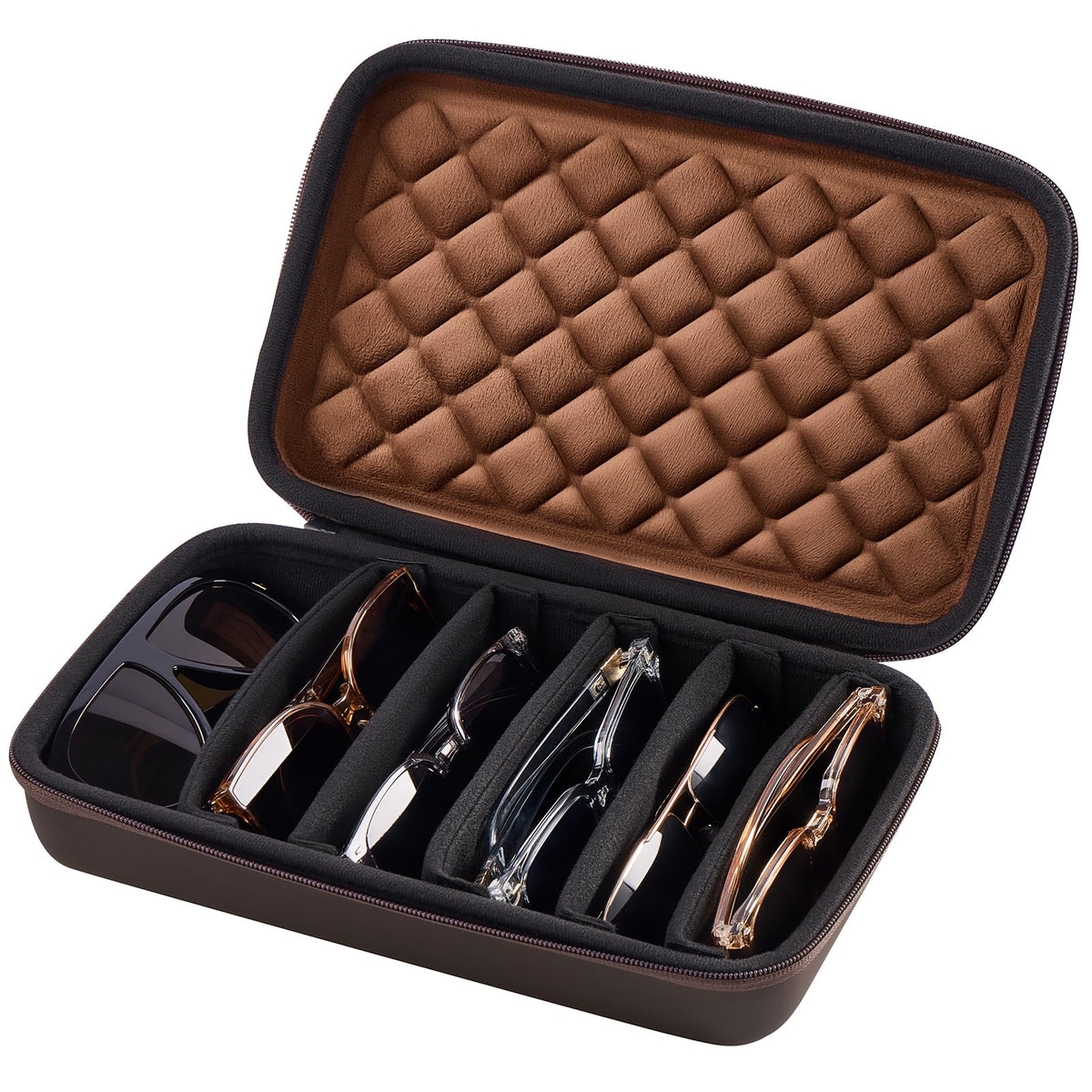 ProCase Hard Shell Travel Sunglasses Organizer, Portable Multiple Glasses Case for Travelling