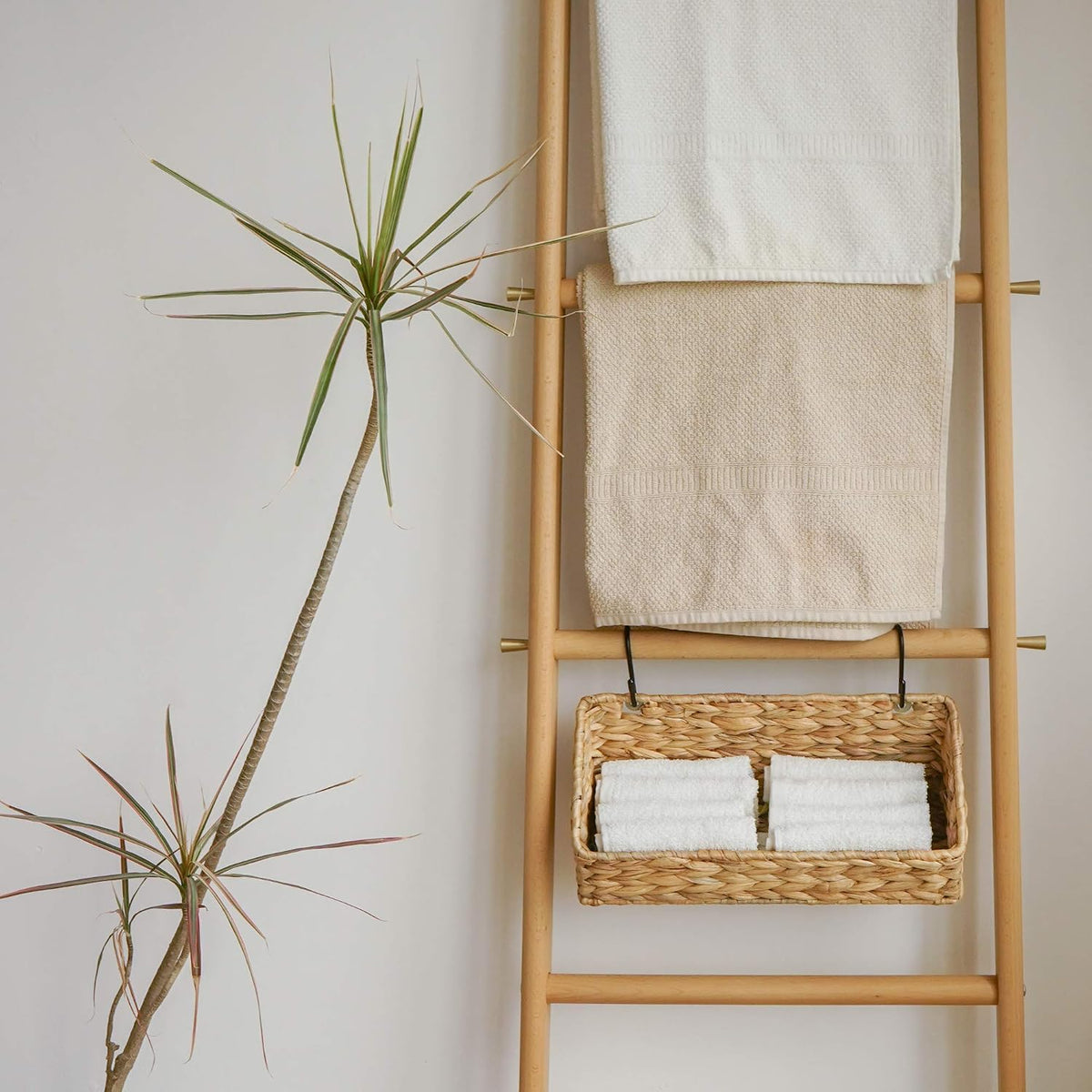StorageWorks Woven Wall Baskets for Storage, Hanging Basket with Hooks