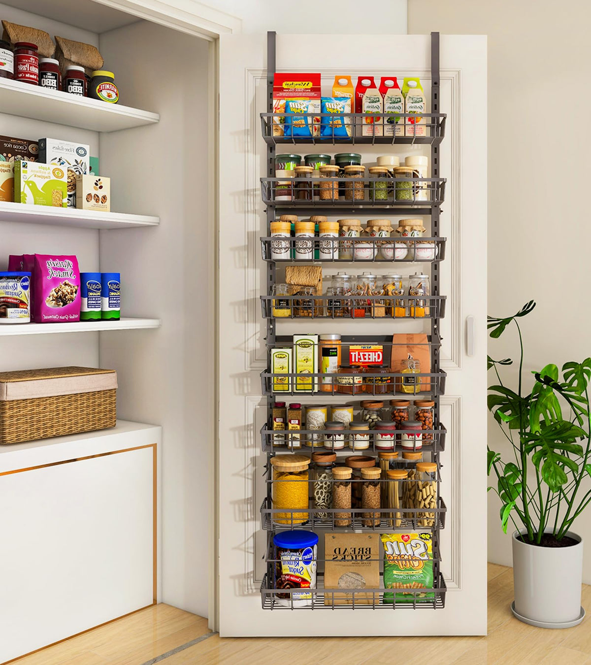Mefirt Over The Door Pantry Organizer, Pantry Storage and Organization