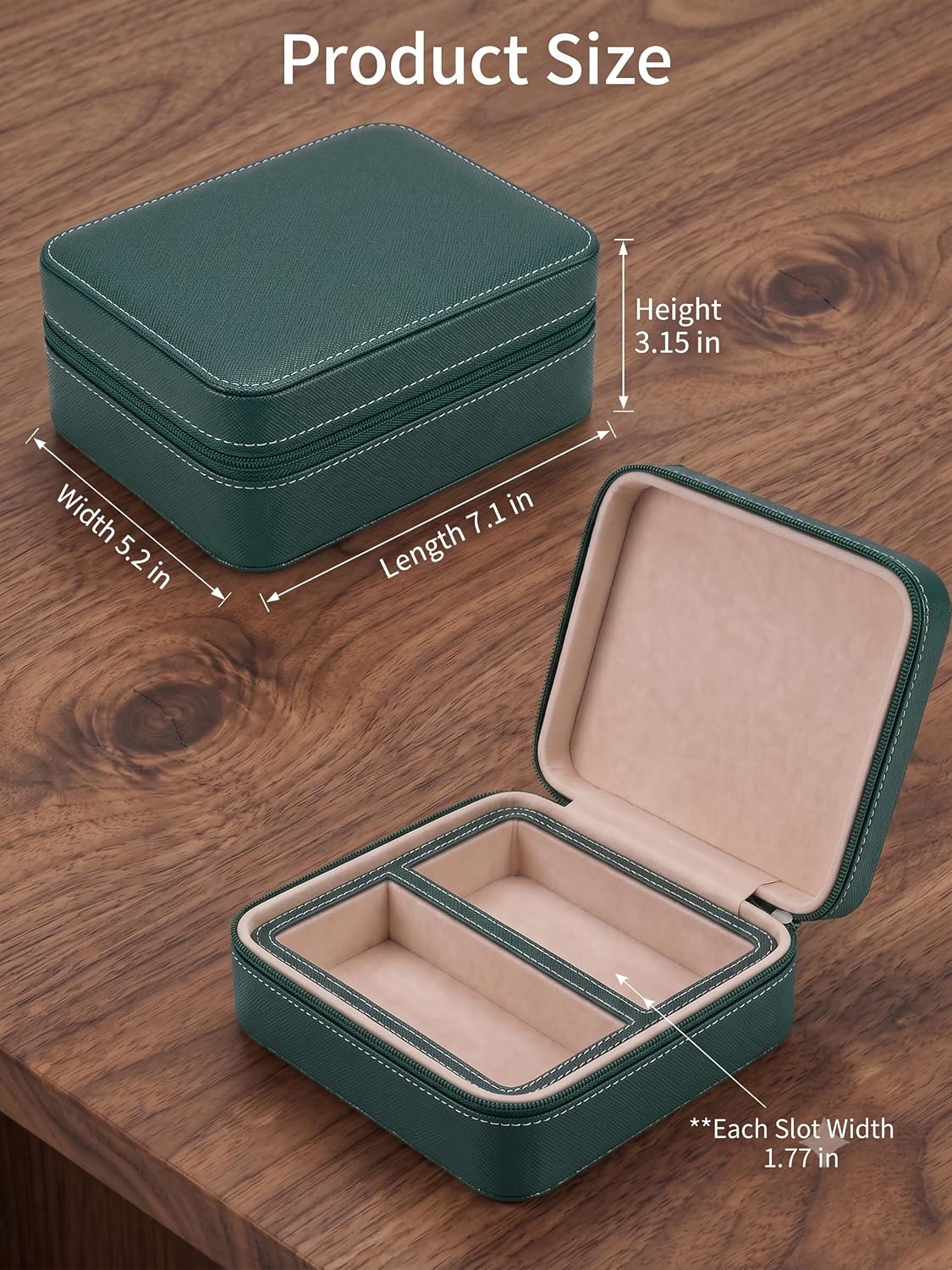 ROSELLE Eyewear Travel Case for women men, 2/3-Slot Eyeglasses Storage Box