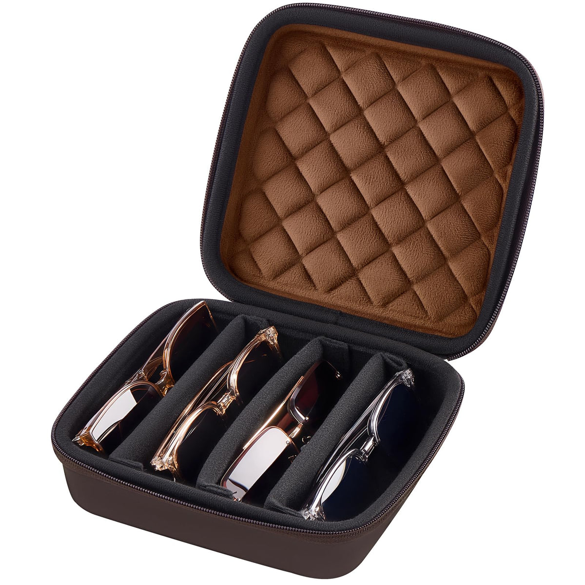 ProCase Hard Shell Travel Sunglasses Organizer, Portable Multiple Glasses Case for Travelling