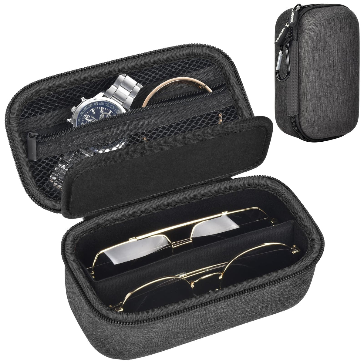 Travel Sunglass Organizer Case for Quay Polarized Sunglasses Men Women, Trendy Glasses Storage Box (Bag Only)