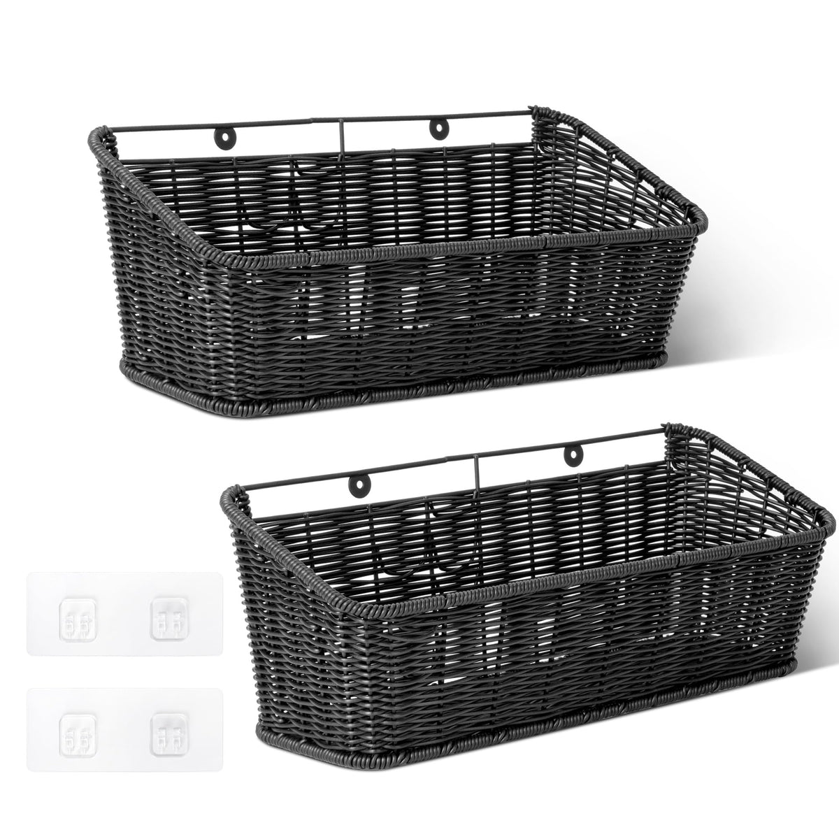 GRANNY SAYS Hanging Wall Basket, Wall Mount Basket for Kitchen, 2 Pack
