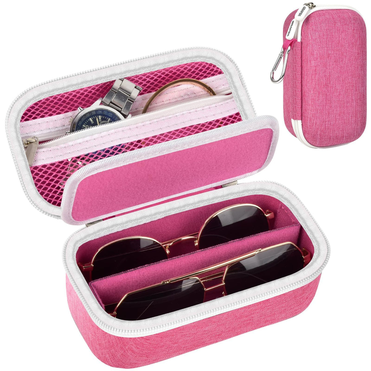 Travel Sunglass Organizer Case for Quay Polarized Sunglasses Men Women, Trendy Glasses Storage Box (Bag Only)