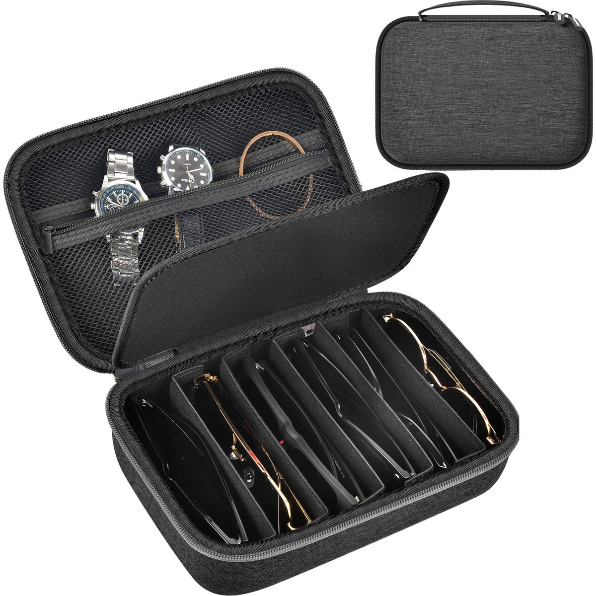 Travel Sunglass Organizer Case for Quay Polarized Sunglasses Men Women, Trendy Glasses Storage Box (Bag Only)