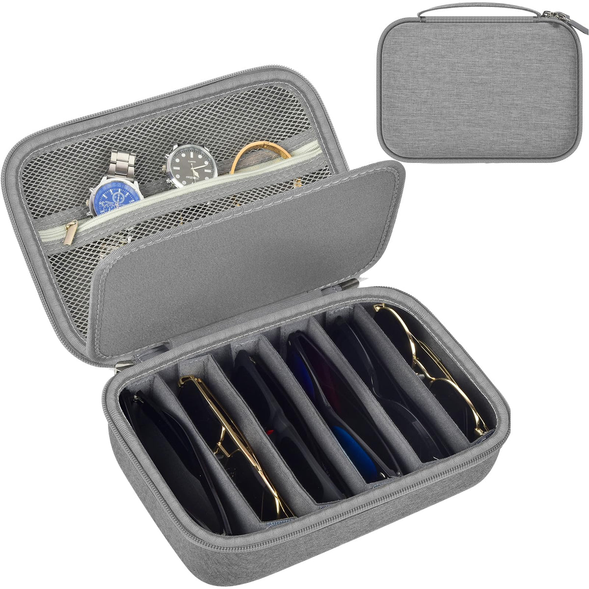 Travel Sunglass Organizer Case for Quay Polarized Sunglasses Men Women, Trendy Glasses Storage Box (Bag Only)