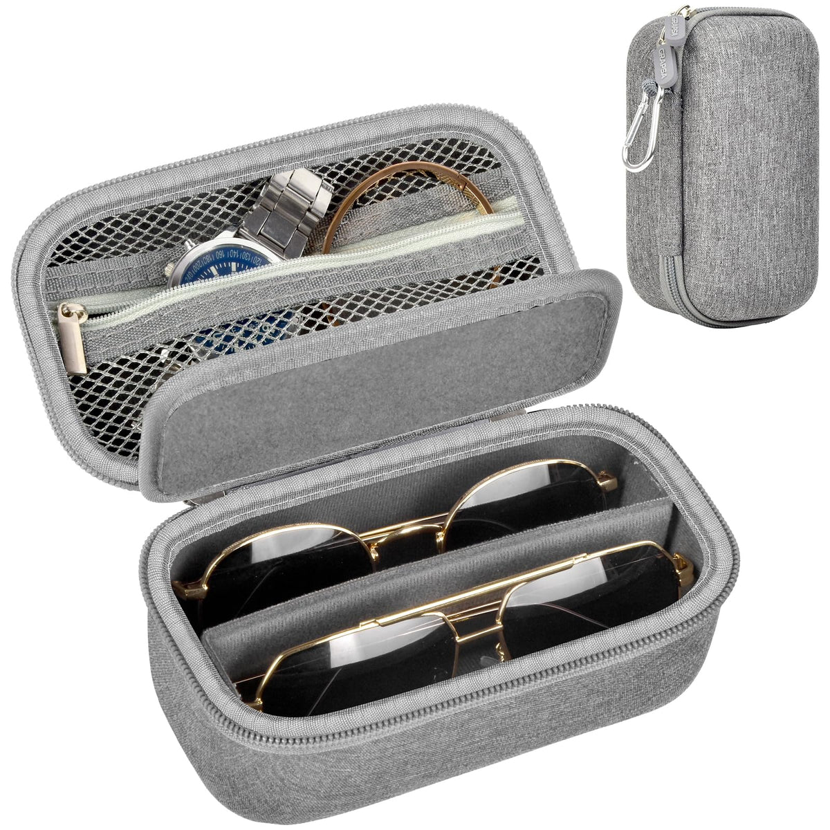 Travel Sunglass Organizer Case for Quay Polarized Sunglasses Men Women, Trendy Glasses Storage Box (Bag Only)