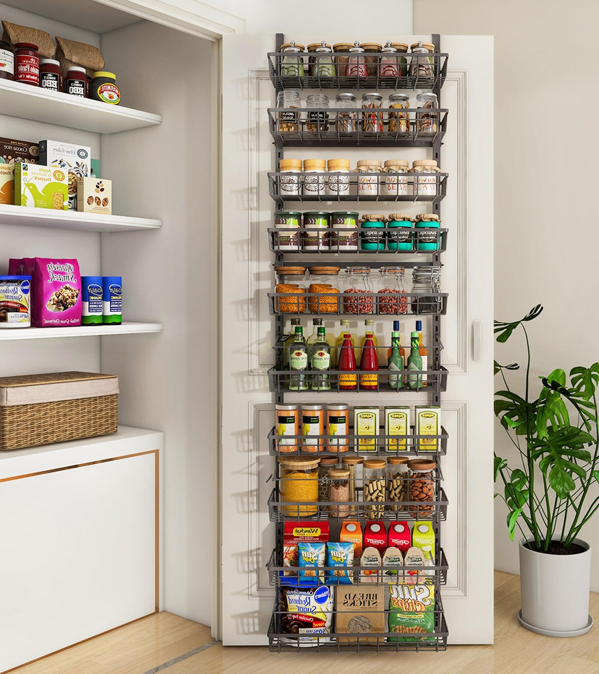 Mefirt Over The Door Pantry Organizer, Pantry Storage and Organization