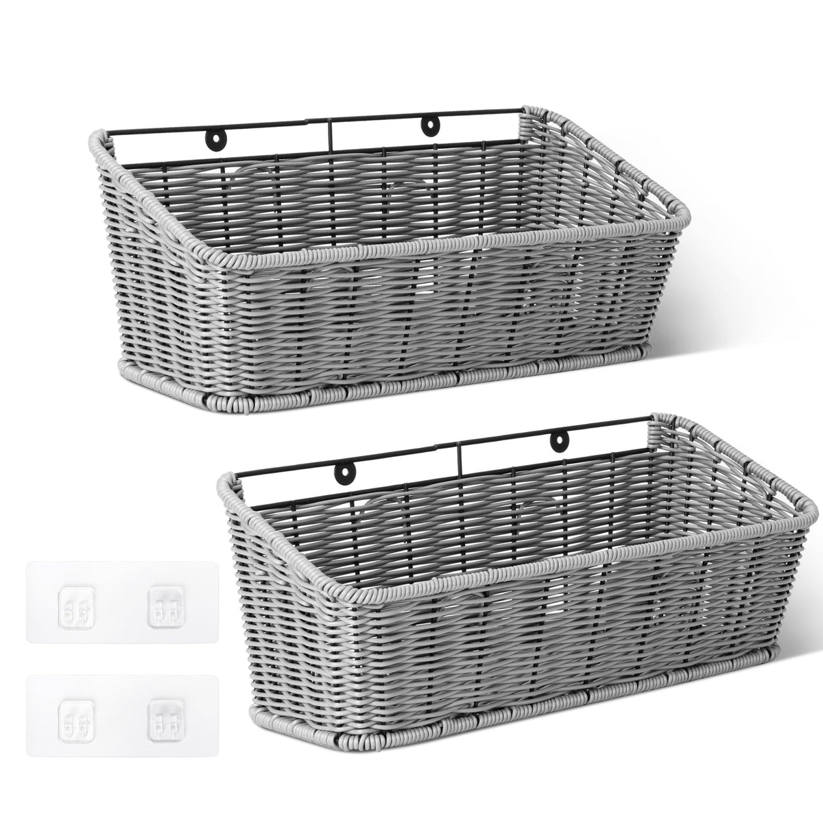 GRANNY SAYS Hanging Wall Basket, Wall Mount Basket for Kitchen, 2 Pack