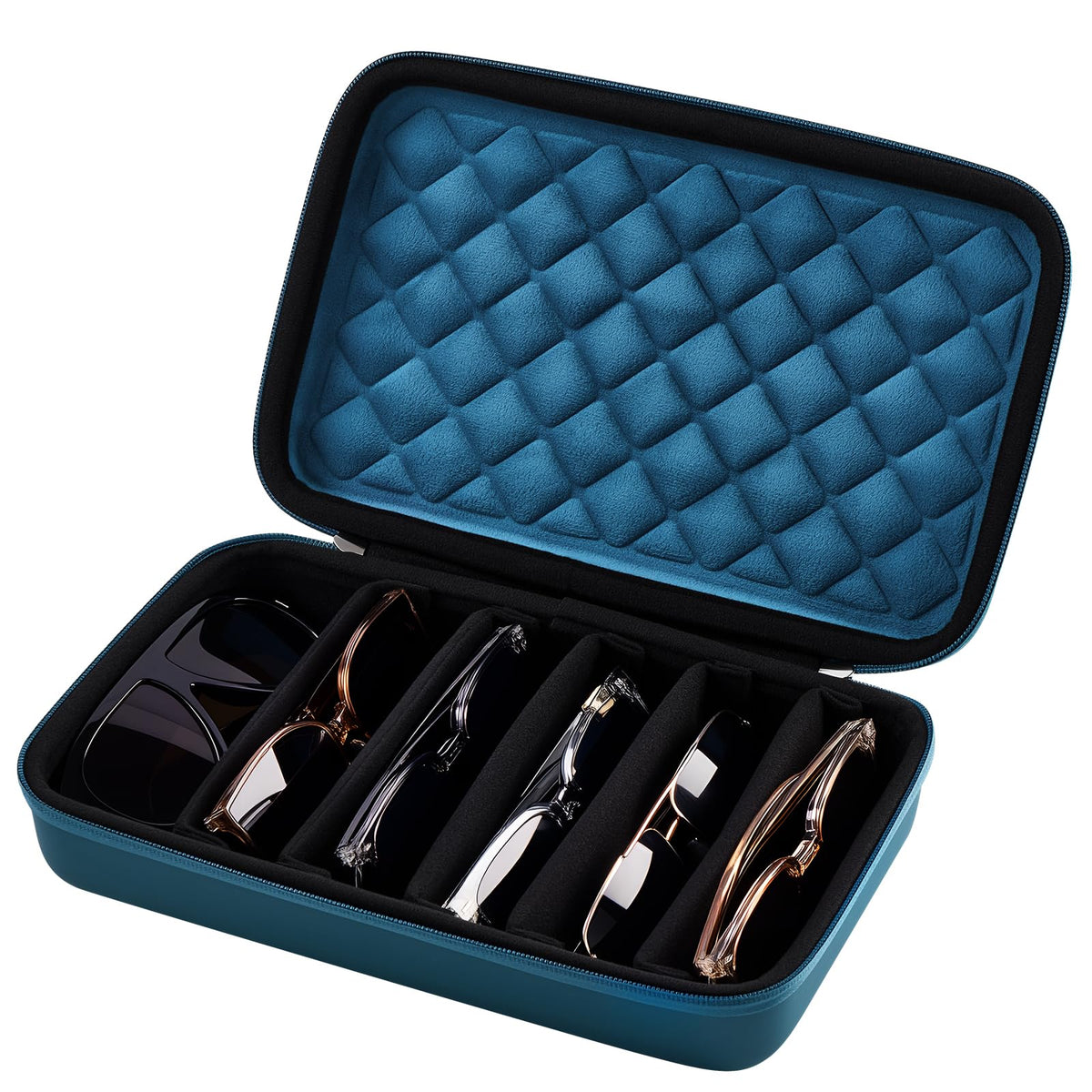 ProCase Hard Shell Travel Sunglasses Organizer, Portable Multiple Glasses Case for Travelling