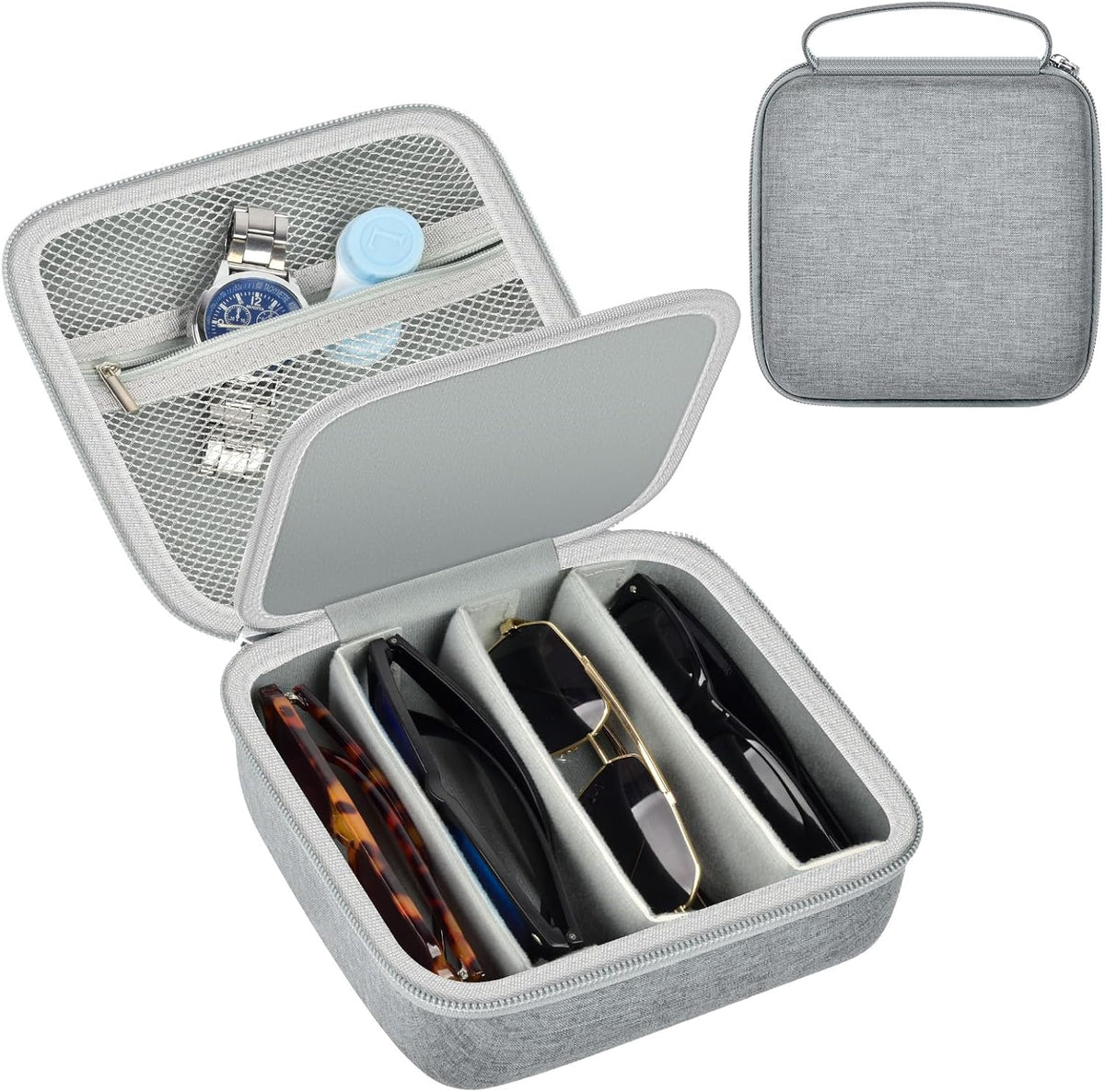 Travel Sunglass Organizer Case for Quay Polarized Sunglasses Men Women, Trendy Glasses Storage Box (Bag Only)