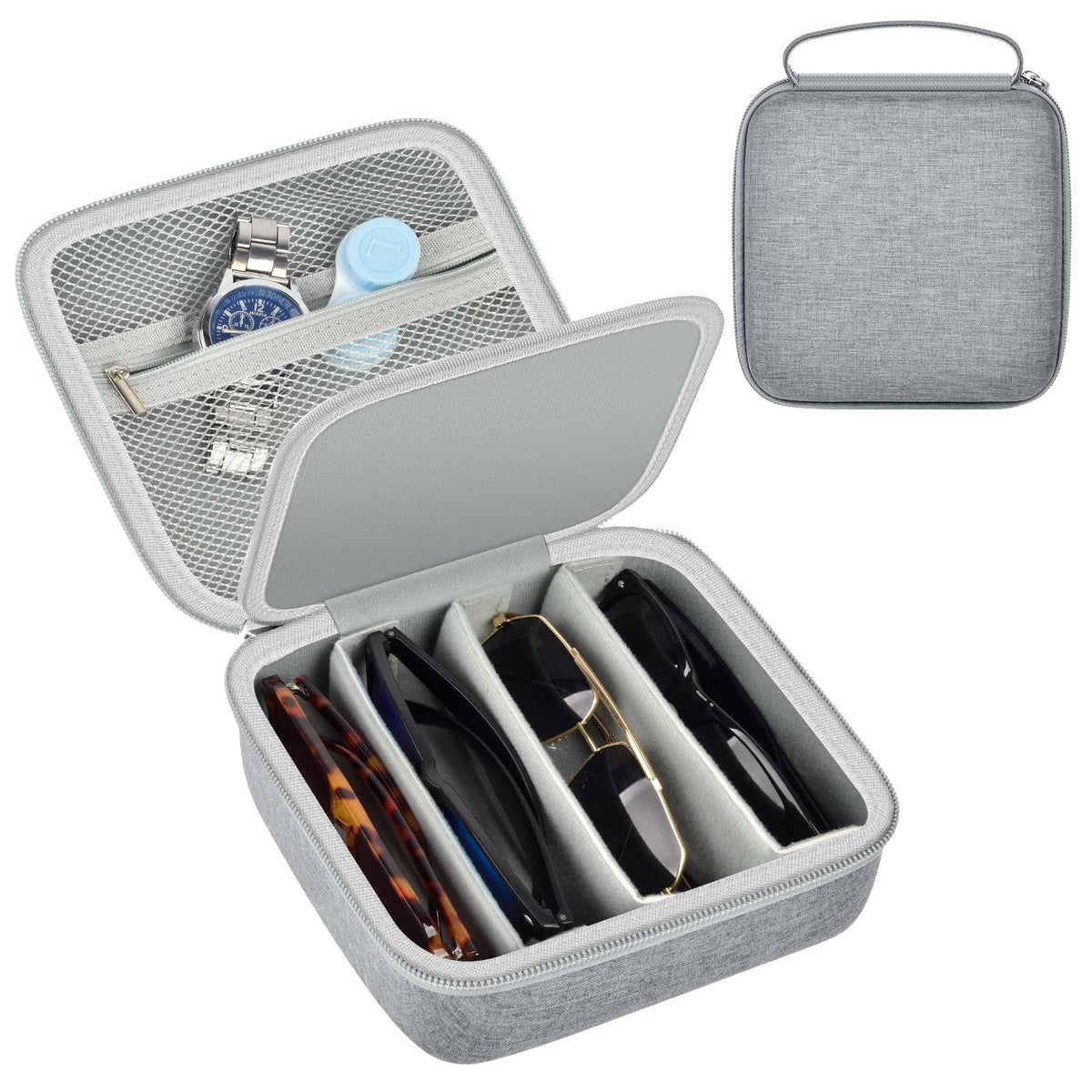 Travel Sunglass Organizer Case for Quay Polarized Sunglasses Men Women, Trendy Glasses Storage Box (Bag Only)