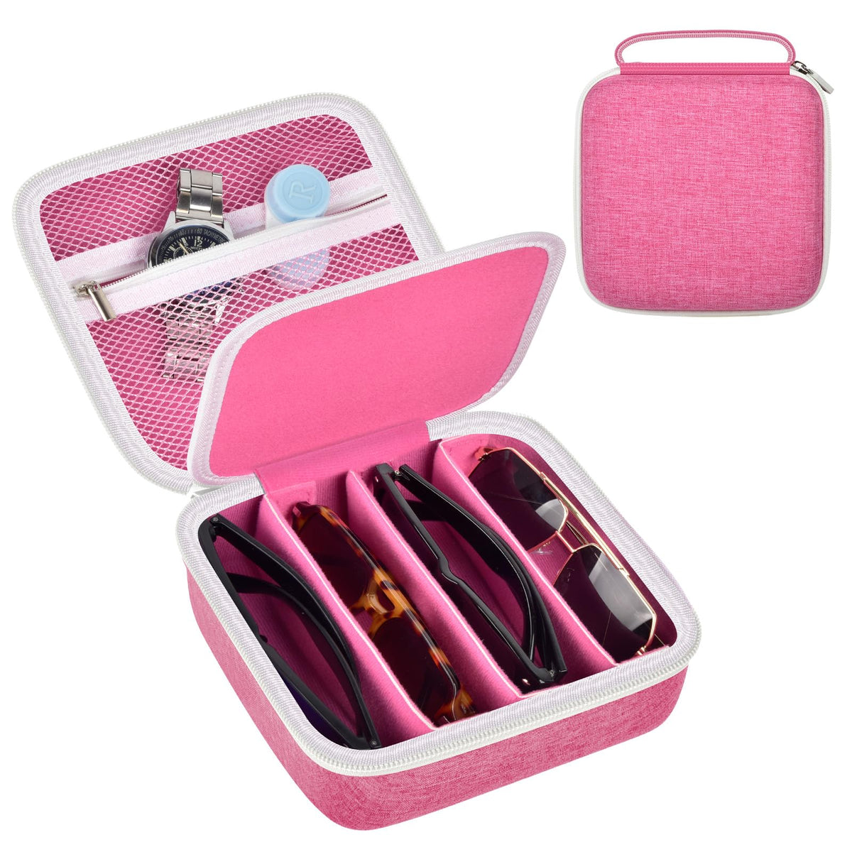 Travel Sunglass Organizer Case for Quay Polarized Sunglasses Men Women, Trendy Glasses Storage Box (Bag Only)