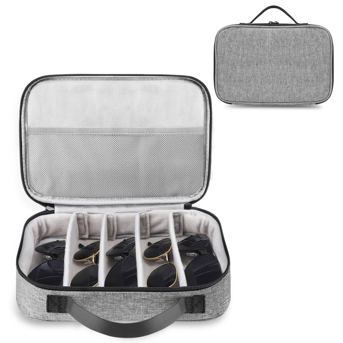 Travel Sunglasses Organizer, Sunglasses Travel Case for Multiple Pairs