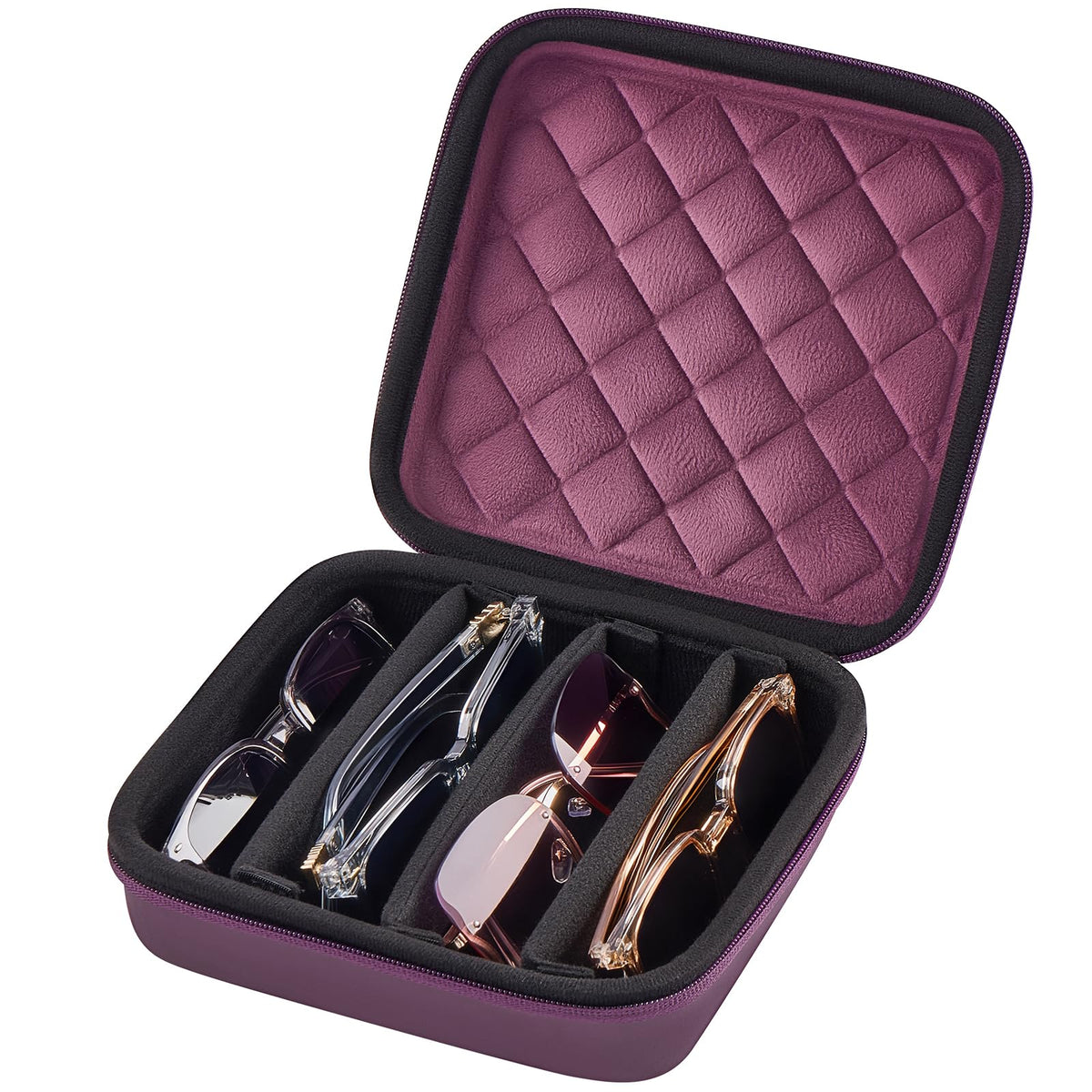 ProCase Hard Shell Travel Sunglasses Organizer, Portable Multiple Glasses Case for Travelling